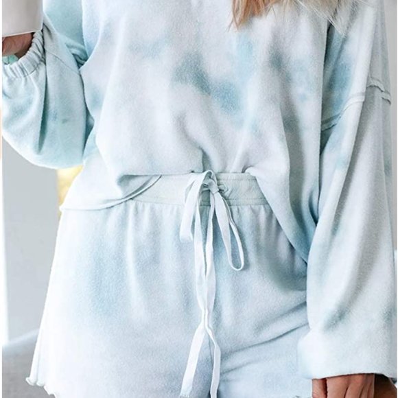 Tie Dye Print Long Sleeve Loungewear Set - Picture 2 of 3